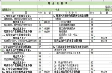 怎么使用現(xiàn)金流量表表格
