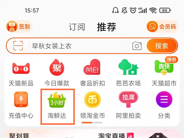 圖：淘寶怎么打開淘鮮達(dá) 淘寶淘鮮達(dá)怎么使用